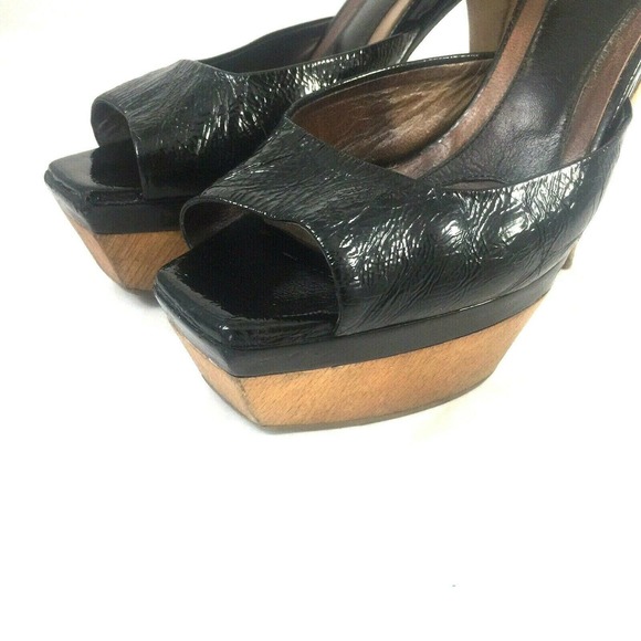 Marni Mule Black Patent Leather Platform Sandal 8 - Picture 9 of 10